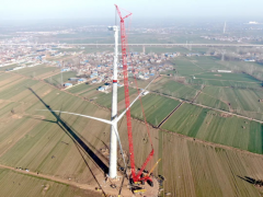 突泉新能源90MW風電項目全部風電機組吊裝完成，大力改善地區能源結構！